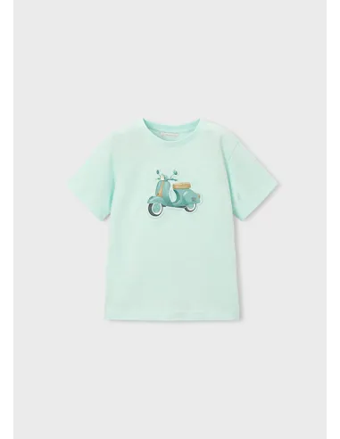 Camiseta m/c embossed vespa - Menta     