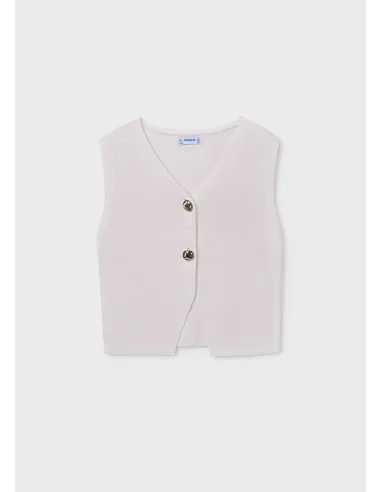 Top tricot botones - Hueso     