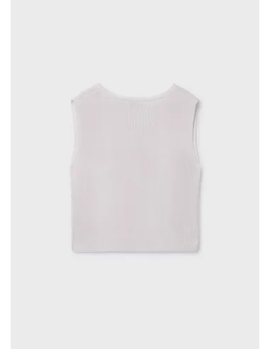 Top tricot botones - Hueso     