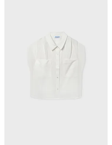 Blusa bolsillos - Crudo     