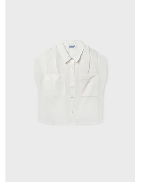 Blusa bolsillos - Crudo     