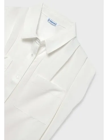 Blusa bolsillos - Crudo     