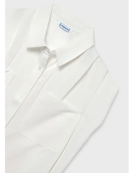 Blusa bolsillos - Crudo     