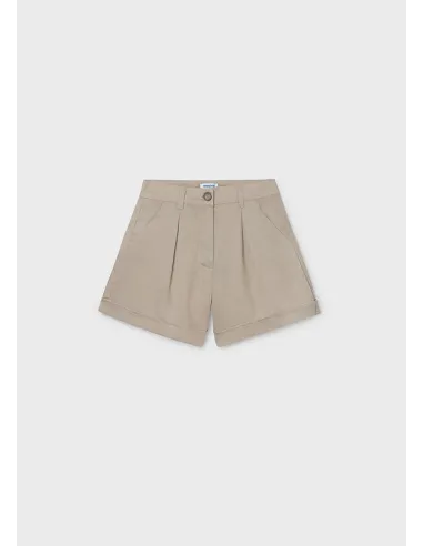 Pantalon corto imitacion lino - Arena     