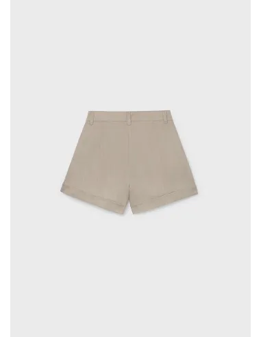 Pantalon corto imitacion lino - Arena     