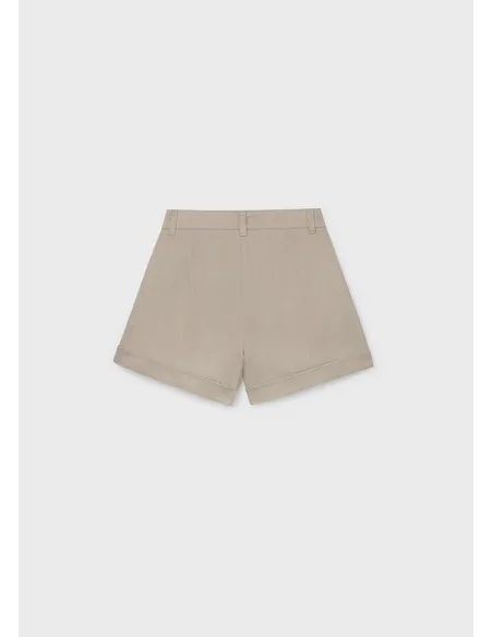 Pantalon corto imitacion lino - Arena     