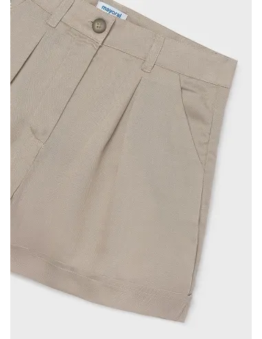 Pantalon corto imitacion lino - Arena     