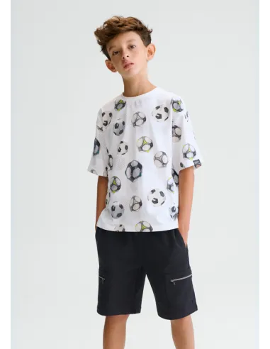 Bermuda interlock cremalleras - Negro     