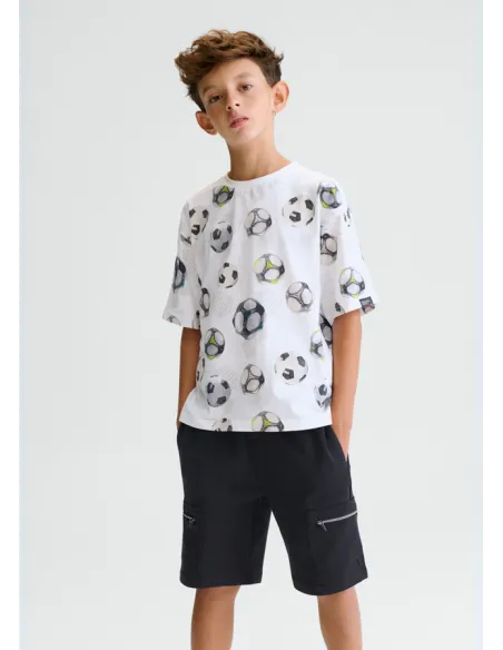 Bermuda interlock cremalleras - Negro     