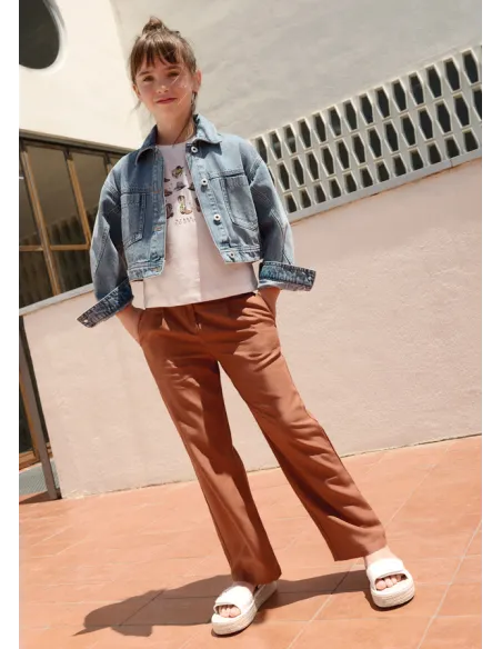 Pantalon largo hebillas - Arcilla   
