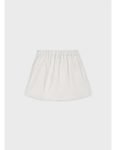 Falda pantalon plana gabardin - Crudo     