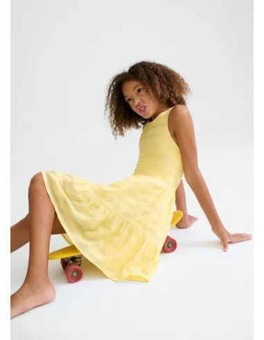 Vestido voile fantasia - Vainilla  