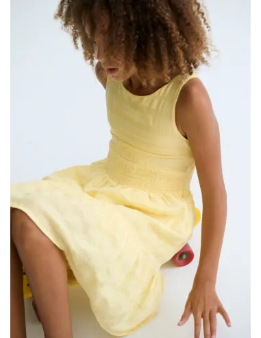 Vestido voile fantasia - Vainilla  