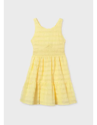 Vestido voile fantasia - Vainilla  