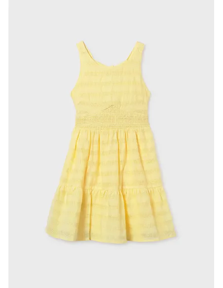 Vestido voile fantasia - Vainilla  