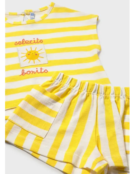 Conj. short punto granito - Mimosa    