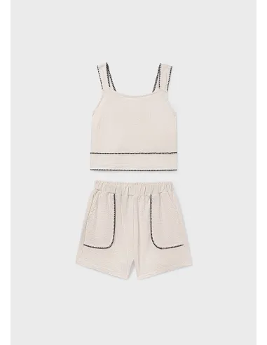 Conj. short puntada concha - Hueso     