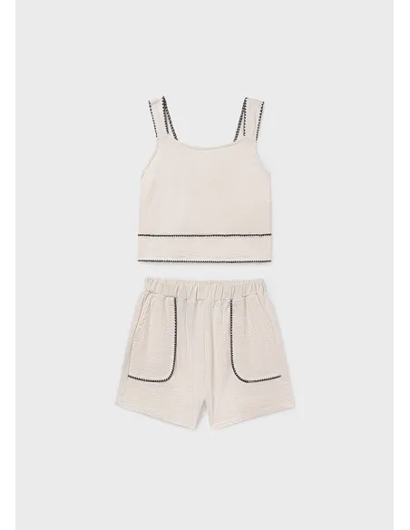 Conj. short puntada concha - Hueso     