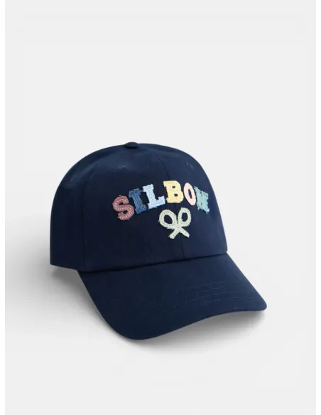 Gorra kids letras multicolor azul marino