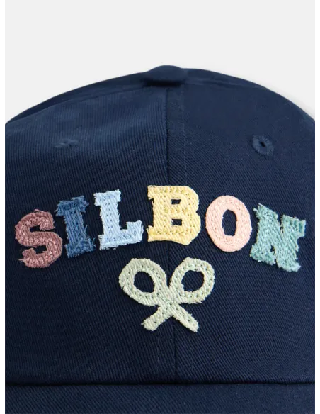 Gorra kids letras multicolor azul marino