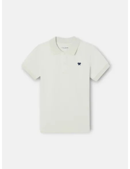 Polo kids liso logo rizo verde claro