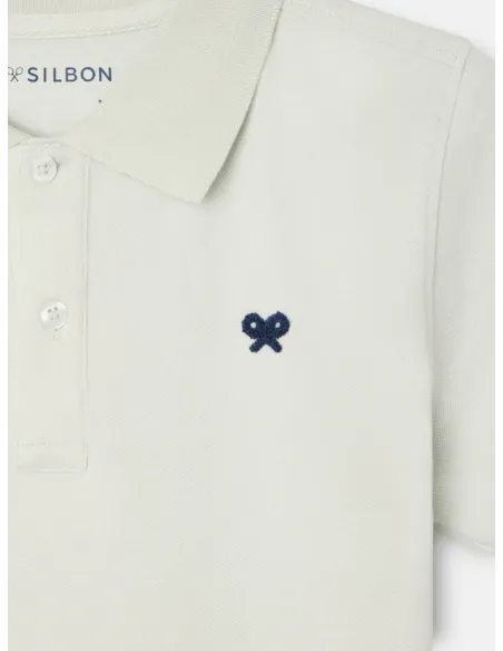 Polo kids liso logo rizo verde claro