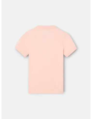 Polo kids liso logo rizo coral