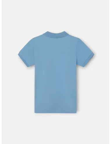 Polo kids liso logo rizo azul medio