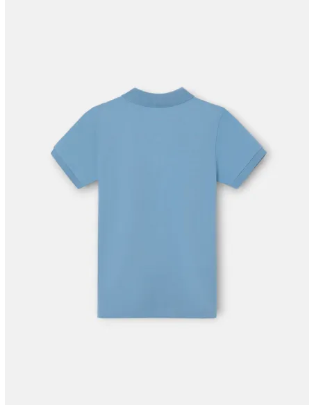 Polo kids liso logo rizo azul medio