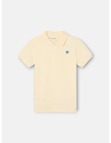 Polo kids liso logo rizo amarillo