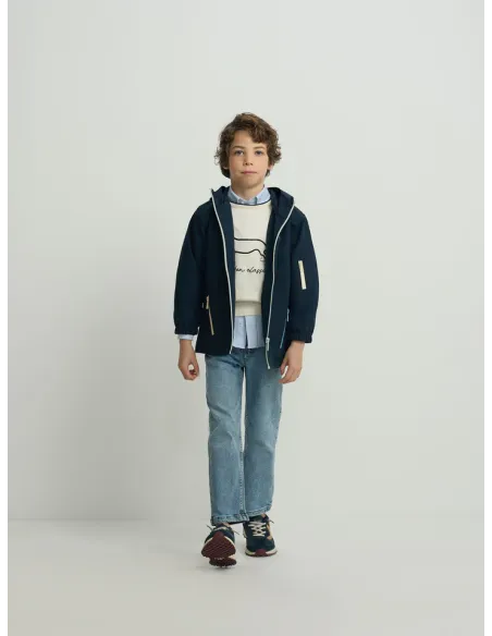 Cortavientos kids cremallera multicolor azul marino