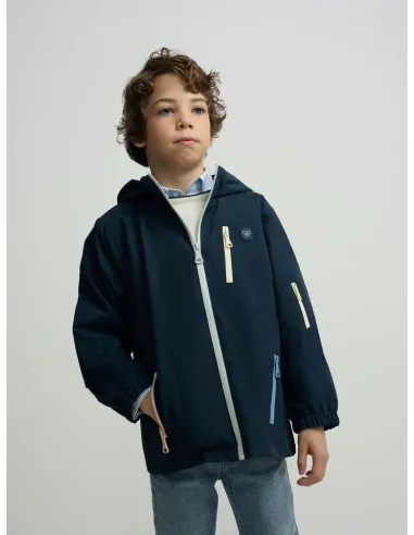 Cortavientos kids cremallera multicolor azul marino