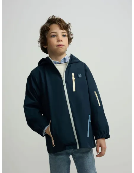 Cortavientos kids cremallera multicolor azul marino
