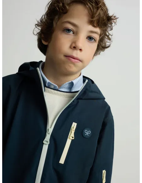 Cortavientos kids cremallera multicolor azul marino