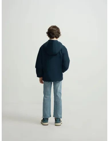 Cortavientos kids cremallera multicolor azul marino