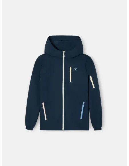 Cortavientos kids cremallera multicolor azul marino