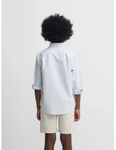 Camisa sport kids rayas oxford verde