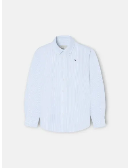 Camisa sport kids rayas oxford verde