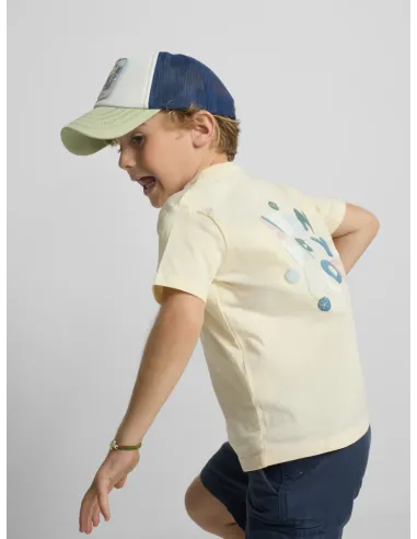 Camiseta kids happy amarillo