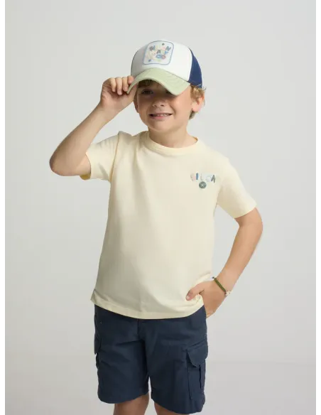 Camiseta kids happy amarillo