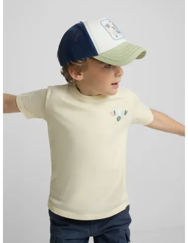 Camiseta kids happy amarillo