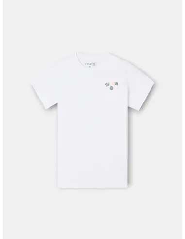 Camiseta kids happy blanco