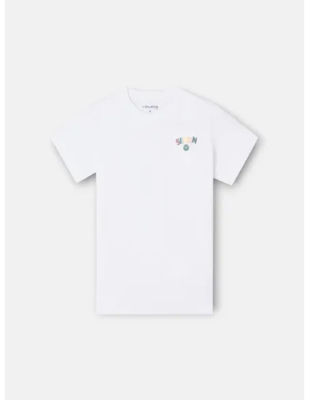 Camiseta kids happy blanco