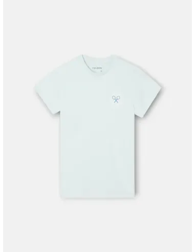 Camiseta kids raqueta etnica azul claro