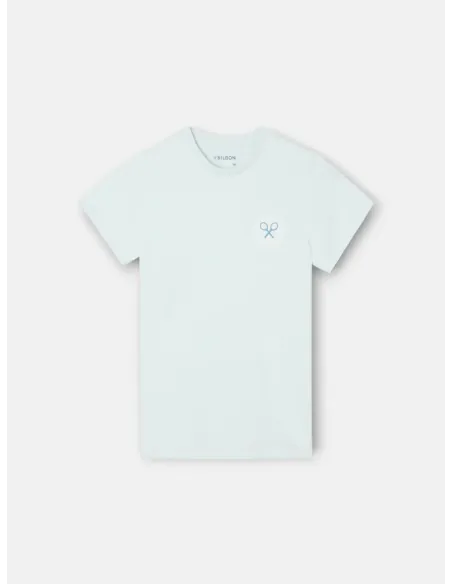 Camiseta kids raqueta etnica azul claro