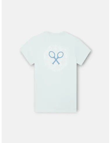Camiseta kids raqueta etnica azul claro