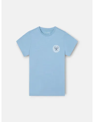 Camiseta kids raqueta etnica azul marino 