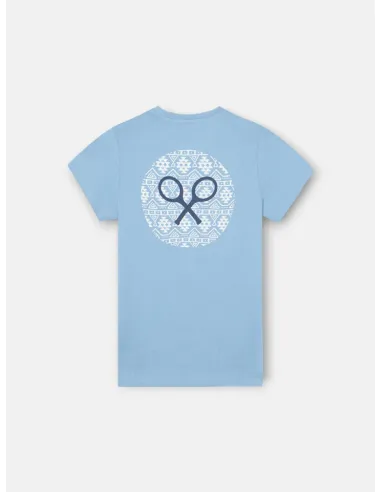 Camiseta kids raqueta etnica azul marino 