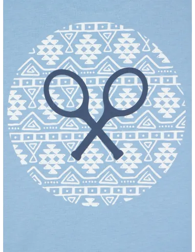 Camiseta kids raqueta etnica azul marino 