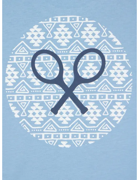 Camiseta kids raqueta etnica azul marino 